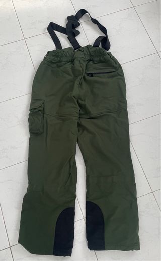 Pantalón de esquí alta montaña verde militar