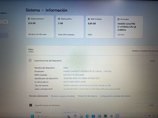 Portátil Asus Intel i7 Negro