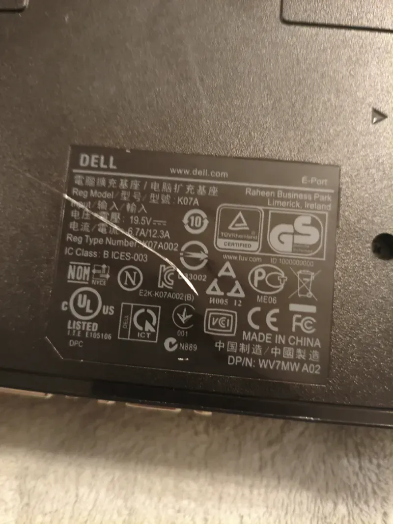 Docking Station Dell K07A – Buen estado afbeelding 7