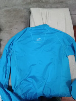 Sudadera Kalenji media cremallera azul