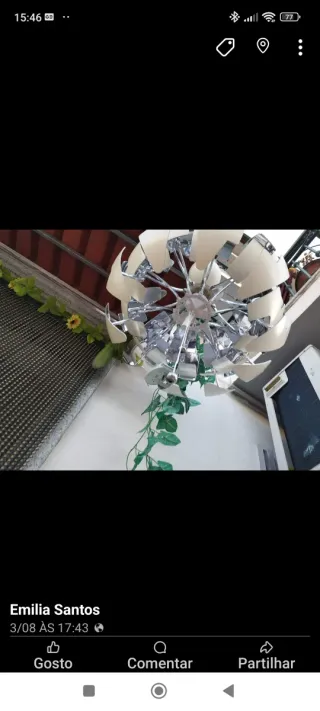 Candeeiro esférico branco