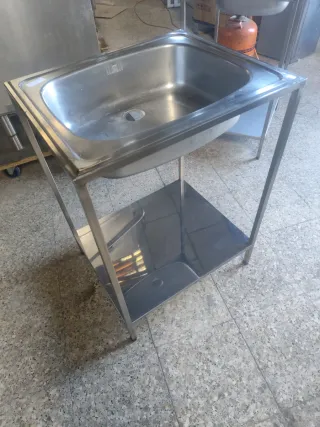 FREGADERO UN SENO ACERO CON BALDA 658746091