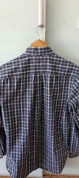 Camisa Tommy Hilfiger Cuadros Azul y Gris