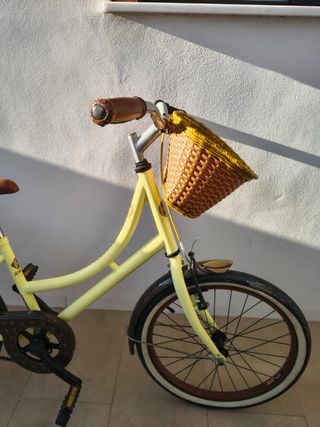 Bicicleta paseo niña 20 amarilla