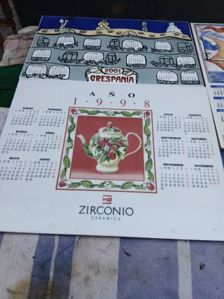 4 Azulejos Grandes de Calendario