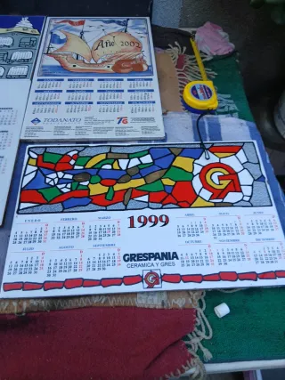 4 Azulejos Grandes de Calendario