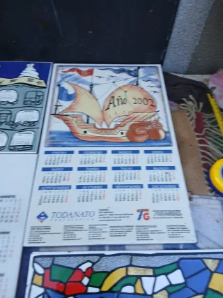 4 Azulejos Grandes de Calendario