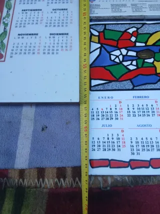4 Azulejos Grandes de Calendario