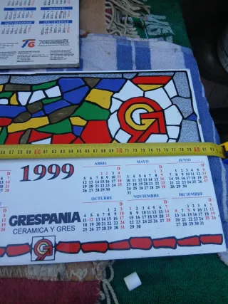 4 Azulejos Grandes de Calendario