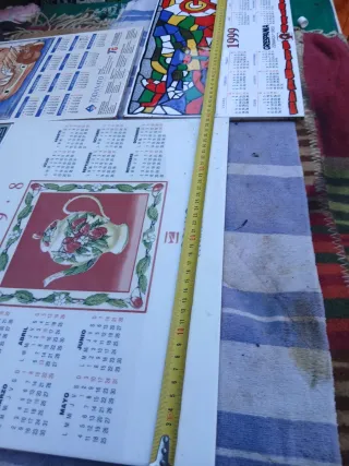 4 Azulejos Grandes de Calendario