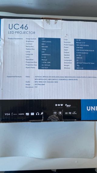 Proyector LED UNIC UC46 Wi-Fi Ready