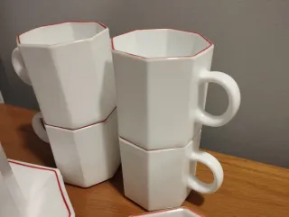 Tazas Arcopal con plato – vintage, perfectas