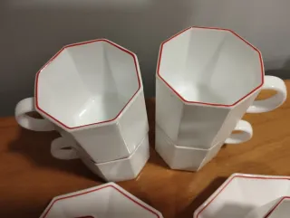 Tazas Arcopal con plato – vintage, perfectas