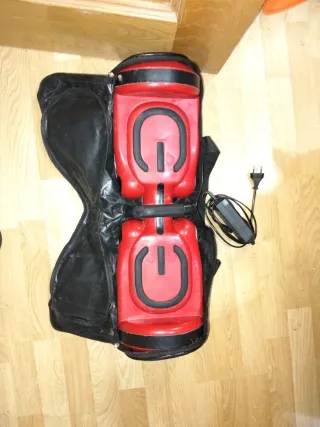 Hoverboard rojo+ Cable de carga+ Bolsa para llevar