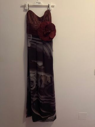 Vestido largo fiesta flor