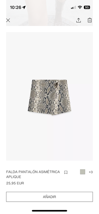 Falda pantalón asimétrica Zara T.XS