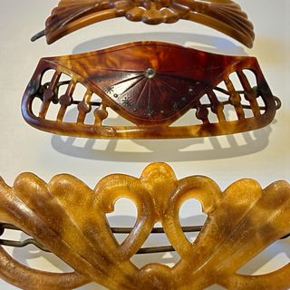 3 antiche barrette capelli anni 20/30