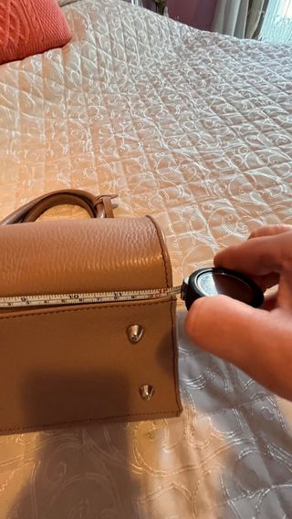 Borsa Fantini vera pelle beige