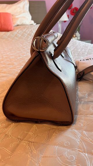 Borsa Fantini vera pelle beige