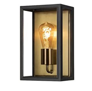 Aplique Exterior Negro y Dorado