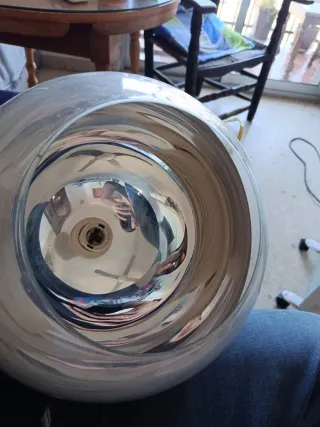 Lámpara Industrial Cristal Metal vale + 100 nueva