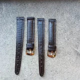 Cinturini vintage vera lucertola testa di moro