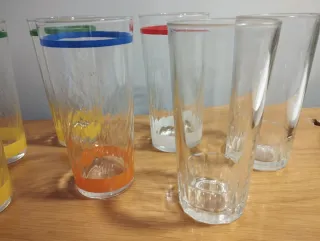 Lote 7 vasos decorados