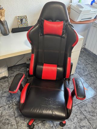 Silla Gaming Negra y Roja