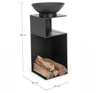 Leñero negro moderno