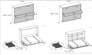 CAMA ABATIBLE MATRIMONIO CON ESCRITORIO RMB.