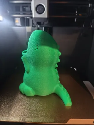 Porta lápices dinosaurio verde 3D