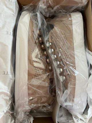 Sneakers Emanuelle Vee Beige con Cristales