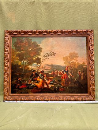 Reproducción Óleo Goya "Picnic ribera Manzanares"