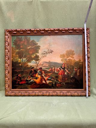 Reproducción Óleo Goya "Picnic ribera Manzanares"