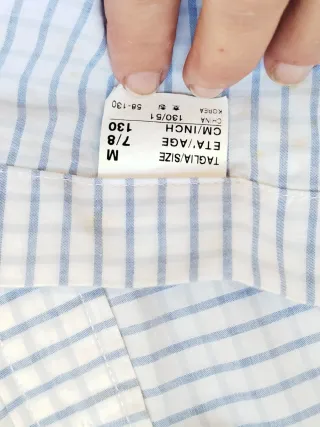 Camisa Benetton niño 7/8 años,  130 cm altura.