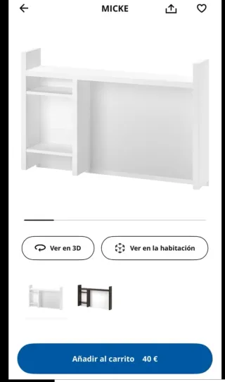 Módulo MICKE Ikea Blanco