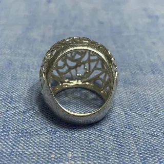 Anillo Tous Diseño Floral Plata 19mm