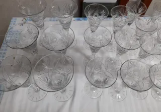 Copas de cristal tallado