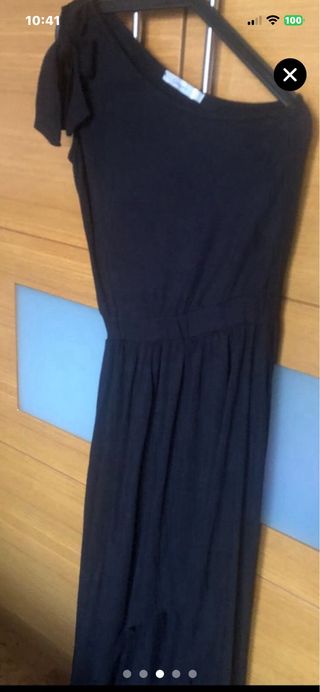 Vestido negro asimétrico talla L