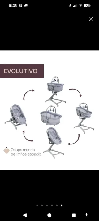 Chicco 4 en 1: Cuna, Hamaca, Trona, silla