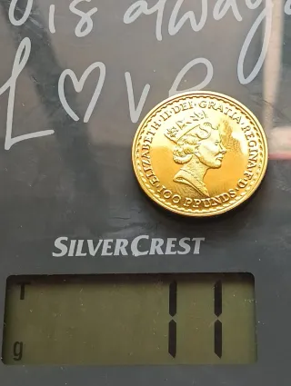 ✅Replica Moneda de Oro Britannia 1 Onza 1988