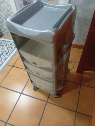 Cajonera Baño Peluquería Plástico Gris