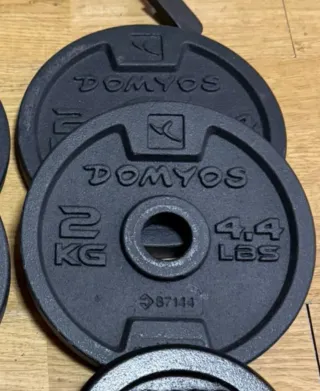 Lote 2 discos pesas DOMYOS