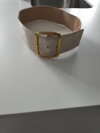 2cinturónes negro con hebilla dorada.y otro color