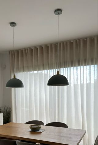 Lámparas de techo colgante metal gris con dorado