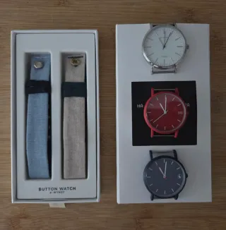 3 Relojes El Ganso Button Watch y dos correas