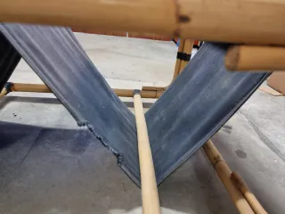 Tavolo da Salotto in Bambù e Cristallo