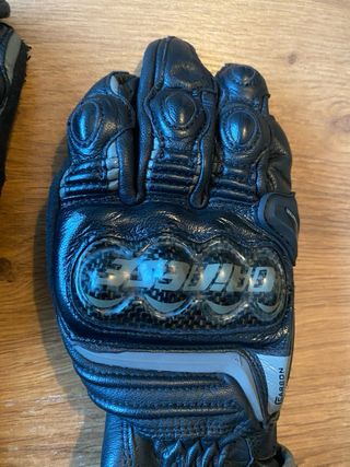 Guantes Moto Mujer Negro y Plata