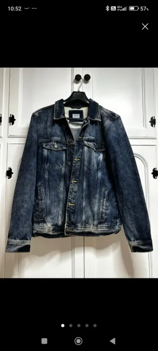 Cazadora Vaquera Pull&Bear Hombre Azul