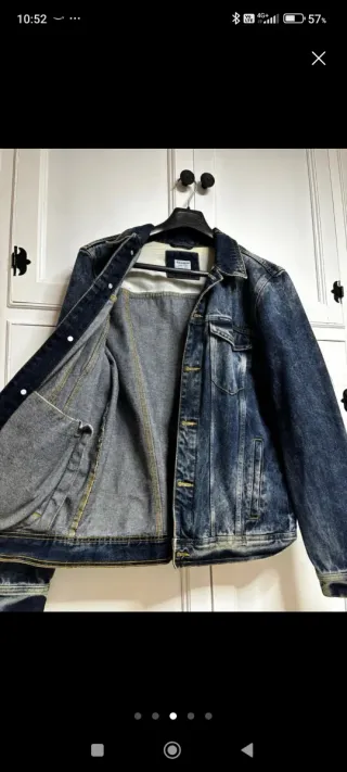 Cazadora Vaquera Pull&Bear Hombre Azul